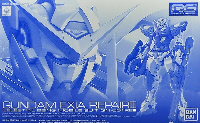 BANDAI RG 1/144 GN-001REIII GUNDAM EXIA REPAIR III Plastic Model Kit Gundam 00_1