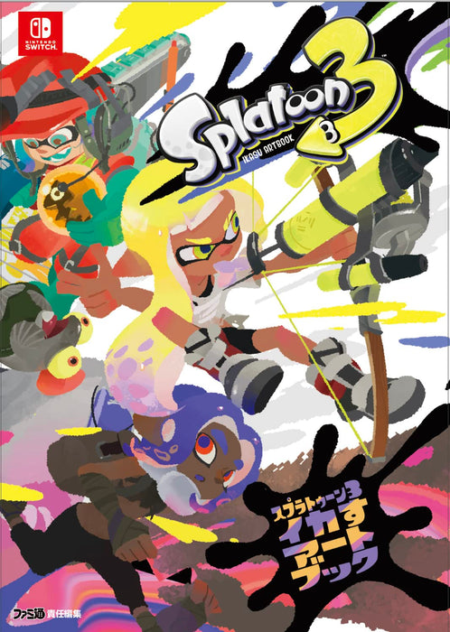 Splatoon 3 Ikasu Artbook Nintendo Switch Game Art Book NEW Setting Illustration_1