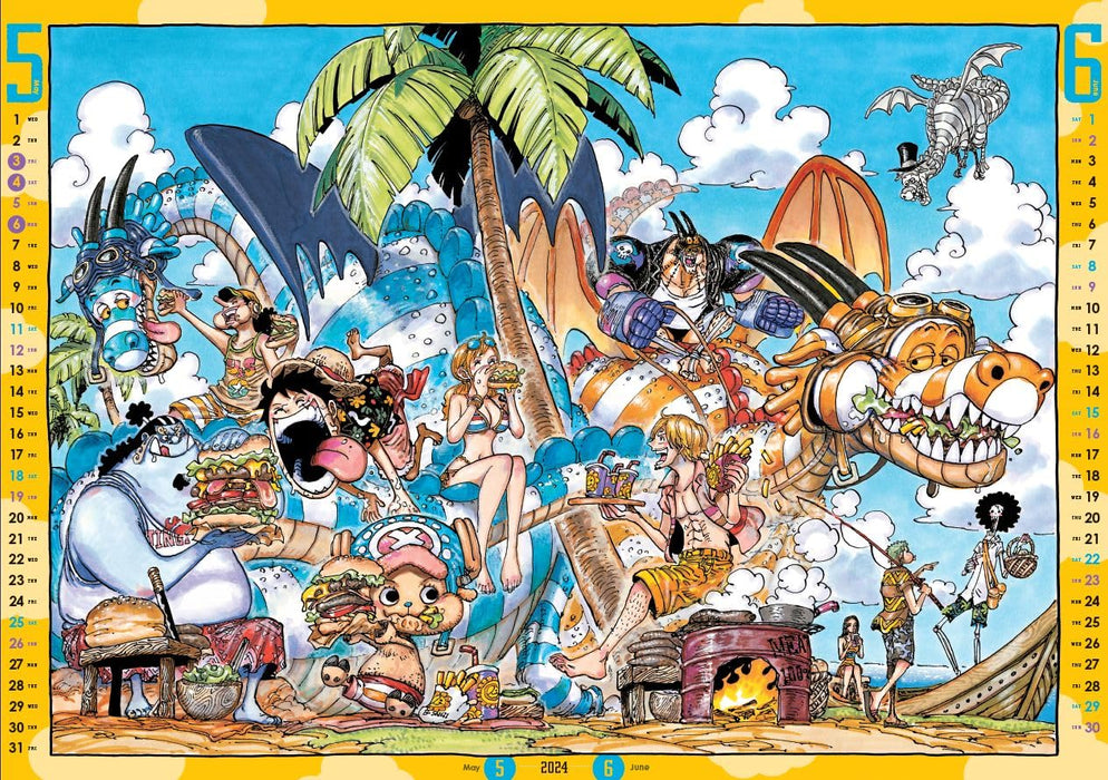 ONE PIECE comic calendar 2024 large format multimedia Shueisha 16pages Paper NEW_2