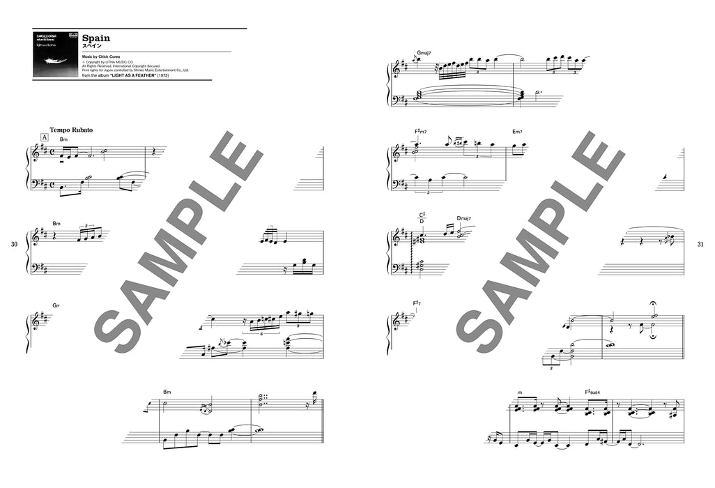 Chick Corea Jazz Piano Collection New Edition Score Sheet Music Shinko Music_3