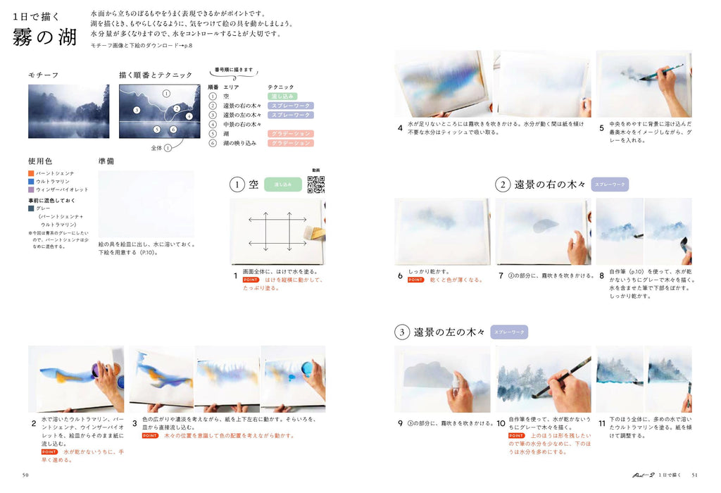 Nihonbungeisha Watercolor technique You can draw so beautifully in just one day_4