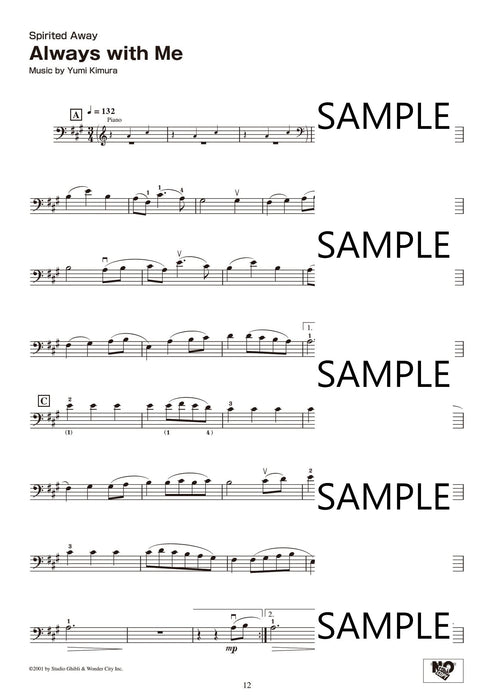 Studio Ghibli Songs for Cello and Piano English Version Paperback YAMAHA NEW_5