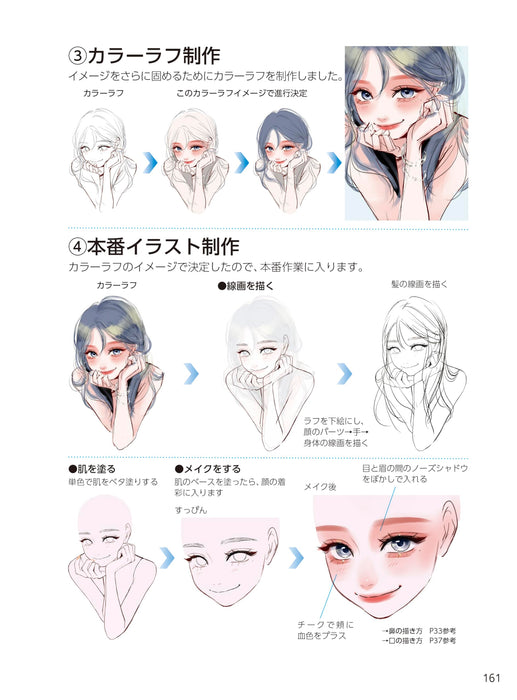How to draw draw a girl's facial expression. Gestures, poses, emotions (Book)_3