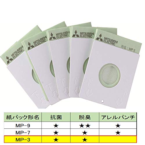 MITSUBISHI vacuum cleaner paper filter pack MP-3 for Mitsubishi MP-2,3,5,7,9 NEW_2