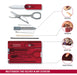 Victorinox Swiss Army Swiss Card Translucent Ruby 10 Multi Tools ‎0.7100.T NEW_5