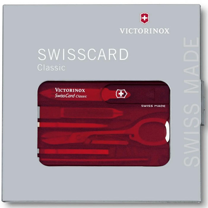 Victorinox Swiss Army Swiss Card Translucent Ruby 10 Multi Tools ‎0.7100.T NEW_6