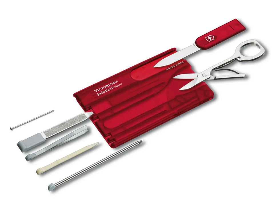 Victorinox Swiss Army Swiss Card Translucent Ruby 10 Multi Tools ‎0.7100.T NEW_7