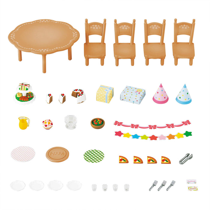 EPOCH Sylvanian Families Home Party Set KA-612 Doll House Furniture&Accessories_3