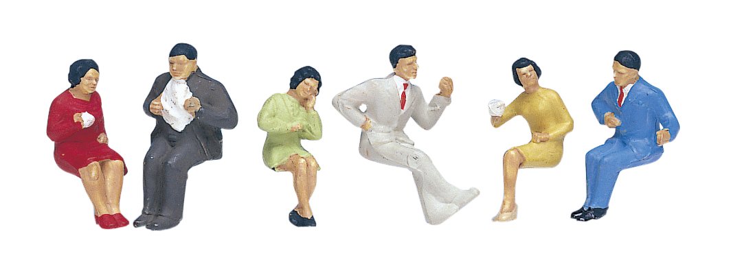 KATO HO Gauge Seated People 5 Set of 6 6-510 Model Railroad Diorama Supplies NEW_1