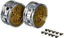 Tamiya R/C SPARE PARTS SP-548 2-piece mesh wheels 1-pair Silver 300050548 NEW_2