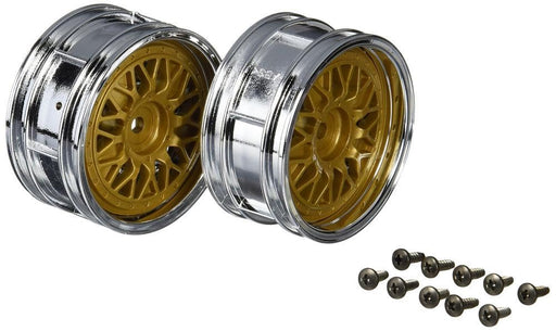 Tamiya R/C SPARE PARTS SP-548 2-piece mesh wheels 1-pair Silver 300050548 NEW_2