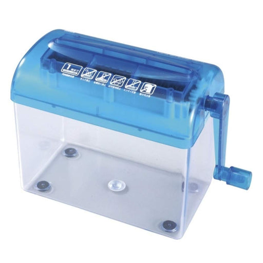 SANWA SUPPLY hand shredder PSD-12 Straight Cut 1.5L Up to 1 sheet Blue Portable_1
