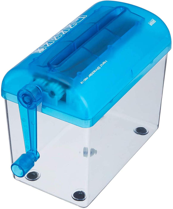 SANWA SUPPLY hand shredder PSD-12 Straight Cut 1.5L Up to 1 sheet Blue Portable_3