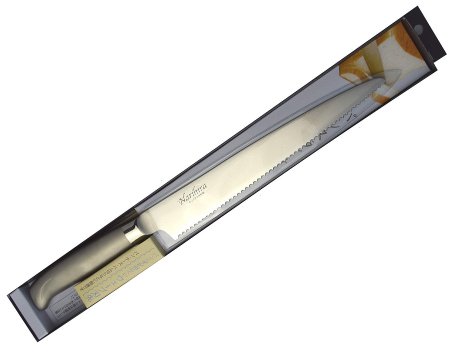 Fuji Cutlery Knife Bread Slicer 215mm Narihirasaku 5000 Silver FC-63 Serrated_3