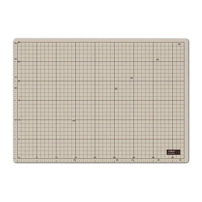 OLFA Safety Cutter Mat A3 size (320x450x2mm) 135B 1cm grid Soft Gray/Black NEW_1