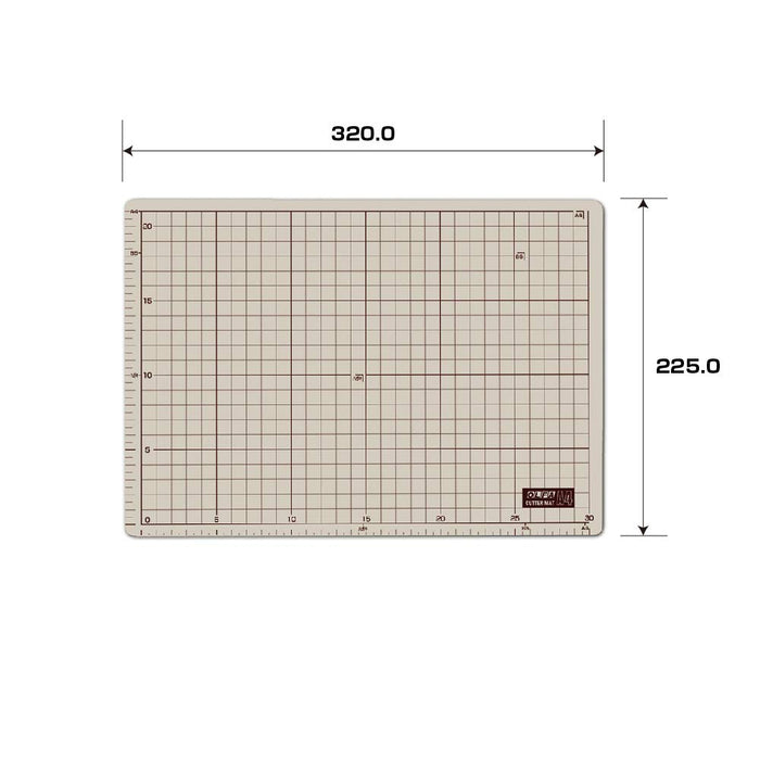 OLFA 134B Double-side Cutting Mat A4 (225x320x2mm) PVC Gray/Brown 1cm Grid NEW_3