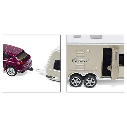 BorneLund SIKU Porsche Macan SUV with Caravan SK2542 Dieccast ABS Miniature Car_4