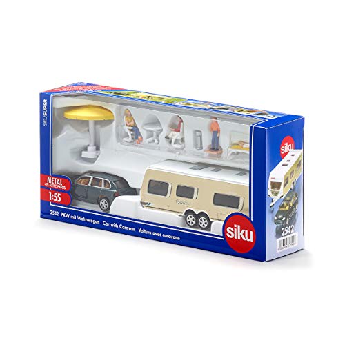 BorneLund SIKU Porsche Macan SUV with Caravan SK2542 Dieccast ABS Miniature Car_5