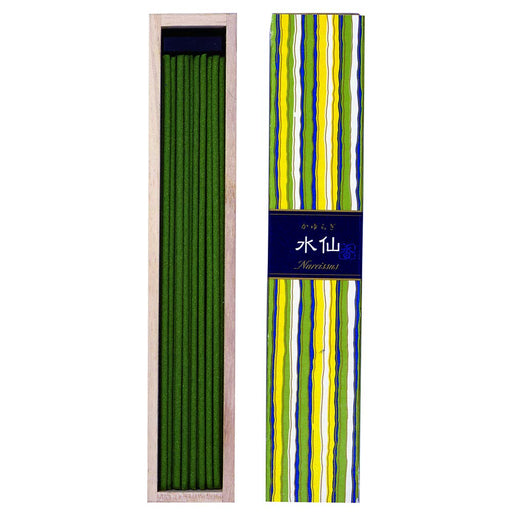 Nippon Kodo Kayuragi Narcissus Green Floral Incense Stick 40 sticks with Stand_1