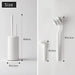 marna 2 in 1 toilet brush white with Plastic Storage Case W078W Made in Japan_2