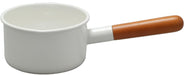 Nodahoro Pochika Milk Pan 12cm Enamelware White PO-12M 0.7L Made In Japan NEW_1