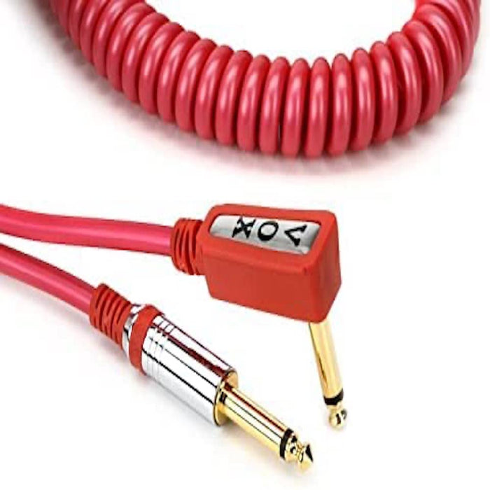 VOX Coiled Cable for Electric Guitar Bass 9m L Straight VCC90 Red ‎‎VCC090RD NEW_1