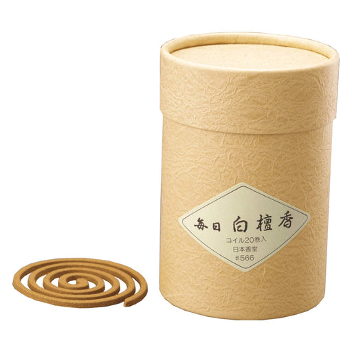 Nippon Kodo Everyday sandalwood incense coil Set of 20 rolls Made in Japan NEW_1