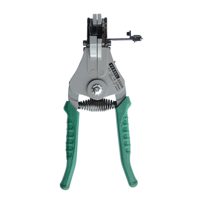 VESSEL 3000A Automatic Wire Stripper Made in Japan 170mm 350g Green Handle NEW_1