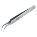 HOZAN P-882 Stainless Steel Curved Tweezers 115mm 18g Open Width 7mm Silver NEW_1