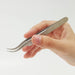 HOZAN P-882 Stainless Steel Curved Tweezers 115mm 18g Open Width 7mm Silver NEW_6
