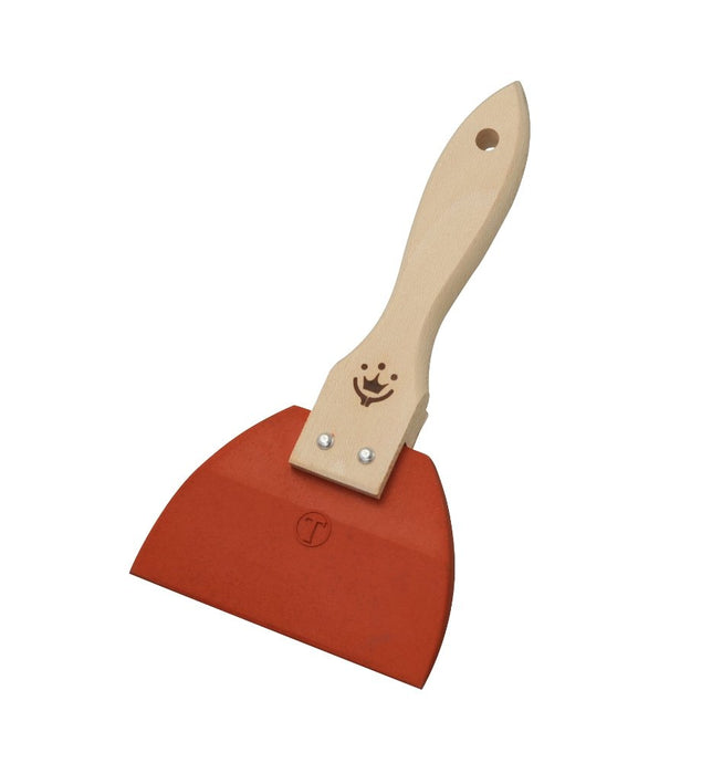 Handy Crown Rubber Spatula with Wooden Handle Red Small 100mm for Painting NEW_1