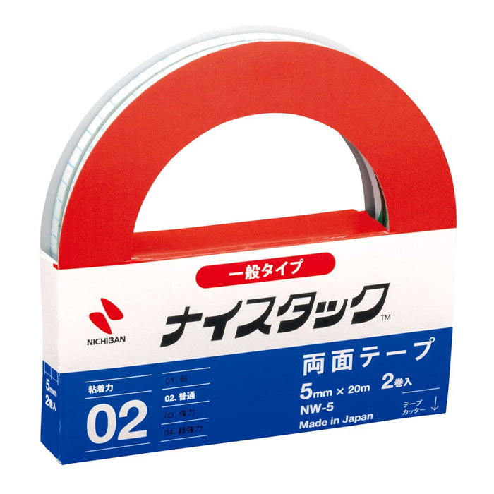 Nichiban double-sided tape Nice tack general Set of 2 rolls 5mm x 20m NW-5 NEW_1