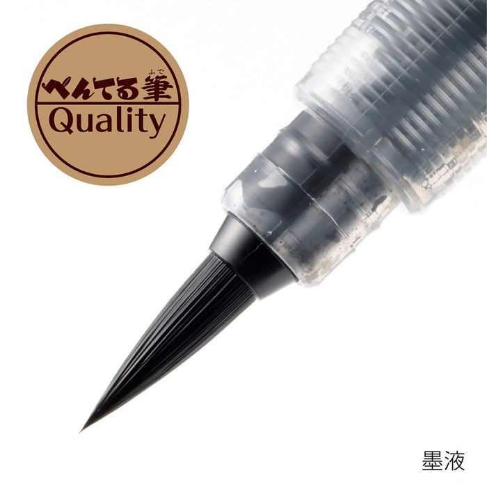 Pentel Fude Pen Brush Pen Medium Point Black Sumi Ink XFP6L for calligraphy NEW_3