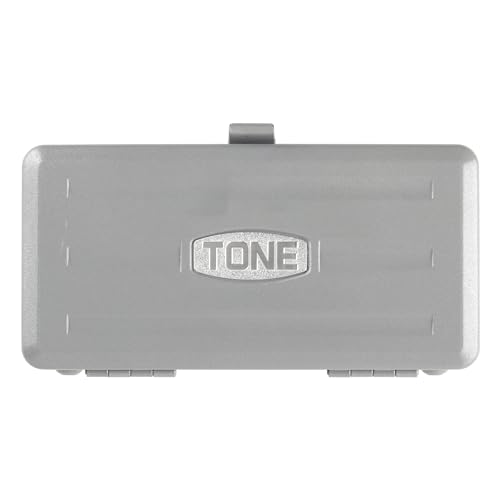 TONE 1/4" Socket Wrench Set 6.35mm Hand Tool 11 Set 1850M Silver with Case NEW_2