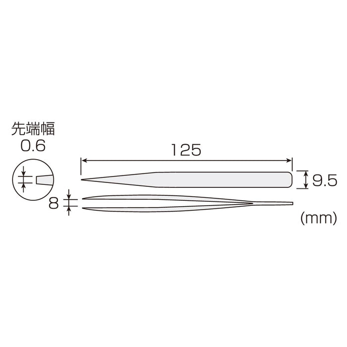 HOZAN Made in JAPAN P-891 Proffesional Tweezers Tools 125mm Stainless Steel NEW_4