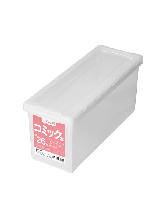 Tenma book storage box comic book purse Made in Japan W17xD45xH20cm Clear NEW_1