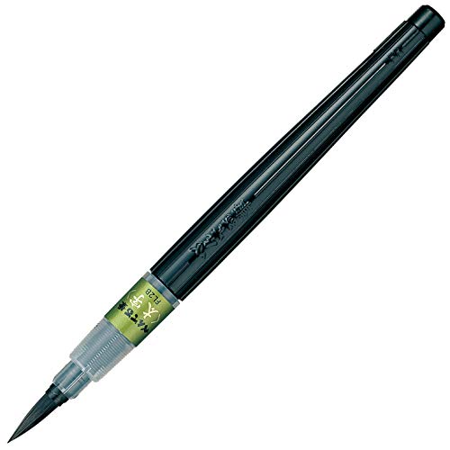 Pentel Fude Pen Standard Brush Pen XFL2B Bold Brush Green 40x230x15mm Cap Type_1