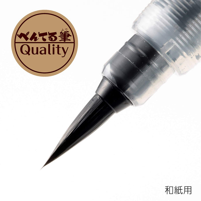 Pentel Fude Pen Standard Brush Pen for Japanese Washi Paper XFL2W Black Ink NEW_3