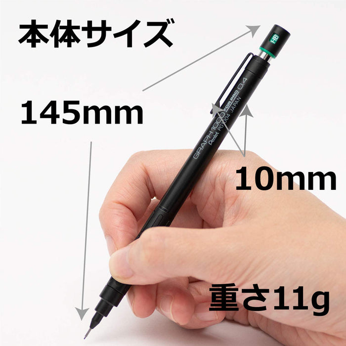 Pentel PG1004 0.4mm Mechanical Pencil Graph 1000 for Professional Aluminum NEW_2