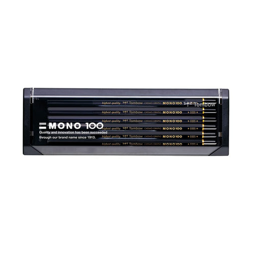 TOMBOW MONO 100 HB Luxury Pencils 1 dozen 12-piece MONO-100HB in Resin Case NEW_1
