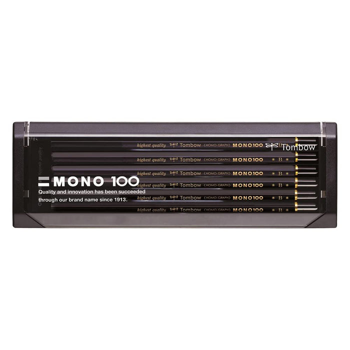 Tombow Mono 100 Hexagonal Wooden Body Pencil B Set of 12 pieces 1Dozen MONO-100B_1