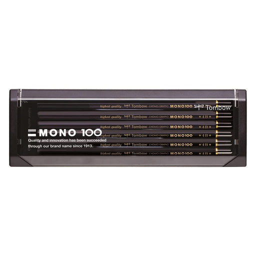 Tombow MONO 100 4B Pencil 1 dozen (12 pieces) MONO-1004B Drafting and Drawing_1