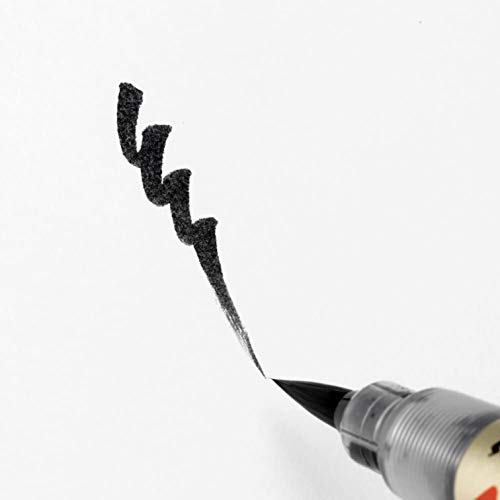 Pentel Standard Brush Pen Sukiho for Kana & Cursive Medium Point Black XFL2V NEW_2