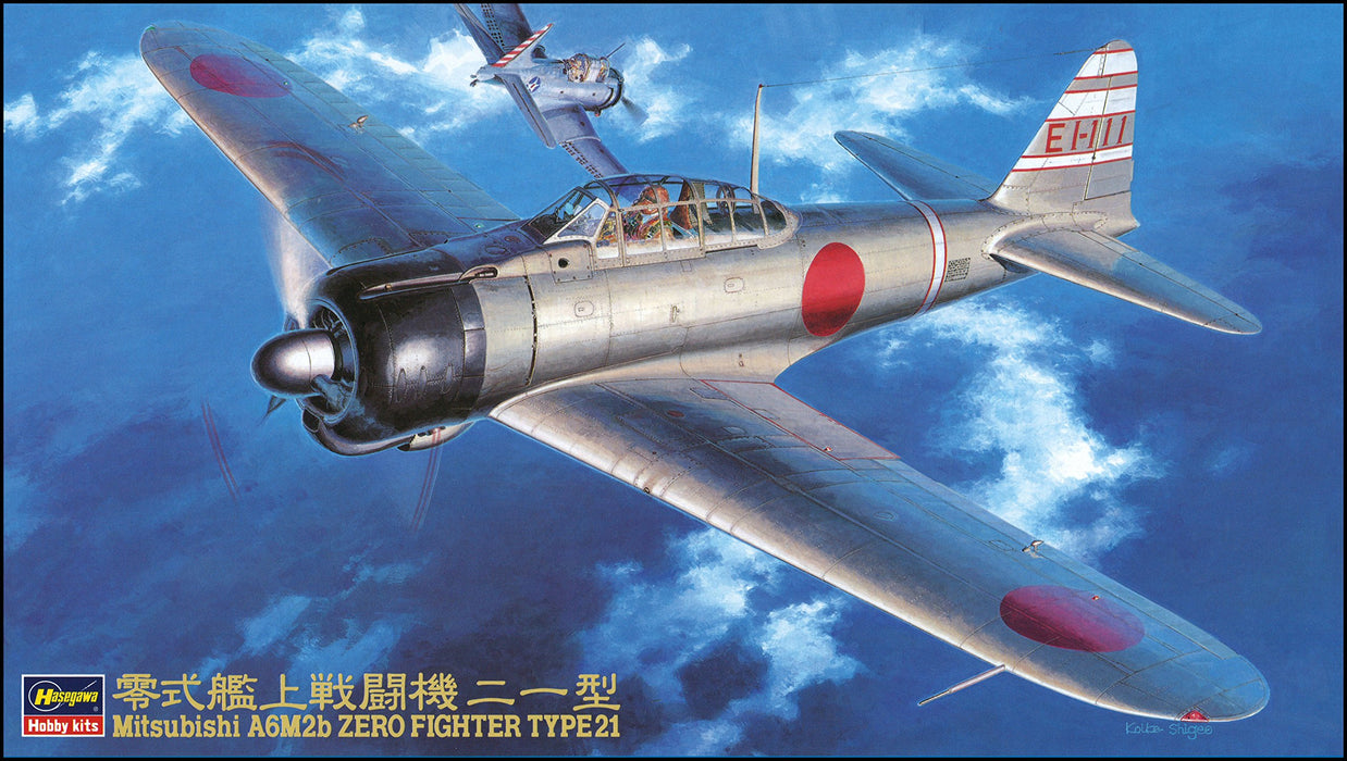 Hasegawa 1/48 Japan Navy Mitsubishi A6M2b Zero Fighter Type 21 Model Kit JT43_2