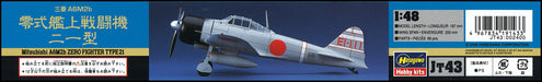 Hasegawa 1/48 Japan Navy Mitsubishi A6M2b Zero Fighter Type 21 Model Kit JT43_4