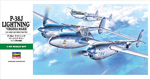 Hasegawa 1/48 scale American Army P-38J Lightning Plastic Model Kit HSGS2287 NEW_7