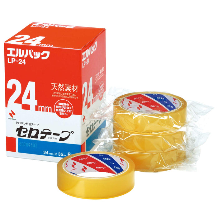 Nichiban Lp-24 cellotape OMAKI Elpack 6 Rolls 24mm x 35m Adhesive Tapes NEW_1