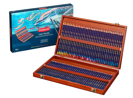 Derwent watercolor pencils ink Tense pencil Set of 72 colors w/ wood box 2301844_1