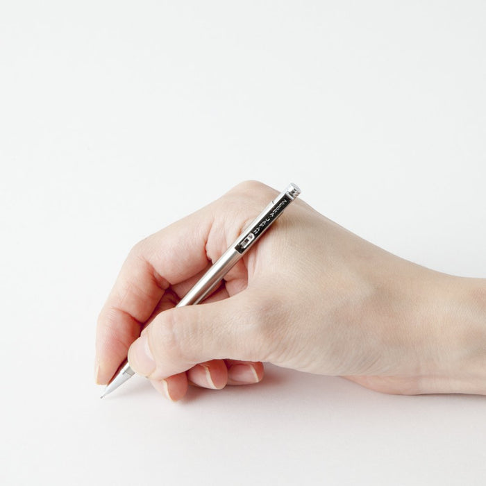 Zebra Mechanical Pencil 0.5mm TS-3 for Notebook Stainless Steel Silver 99.1cm_2