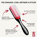 Denman Curly Hair Brush D3 Black & Red 7 Row Styling Brush 210mm ABS Resin NEW_3